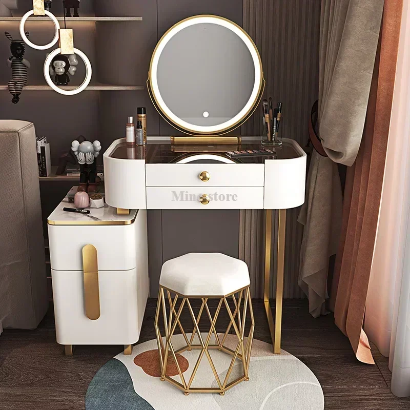 Vanity Makeup Desk Dressing Table Modern Organizers Mirror Storage Dressers Bedroom Multifunctional Schminktisch Furniture