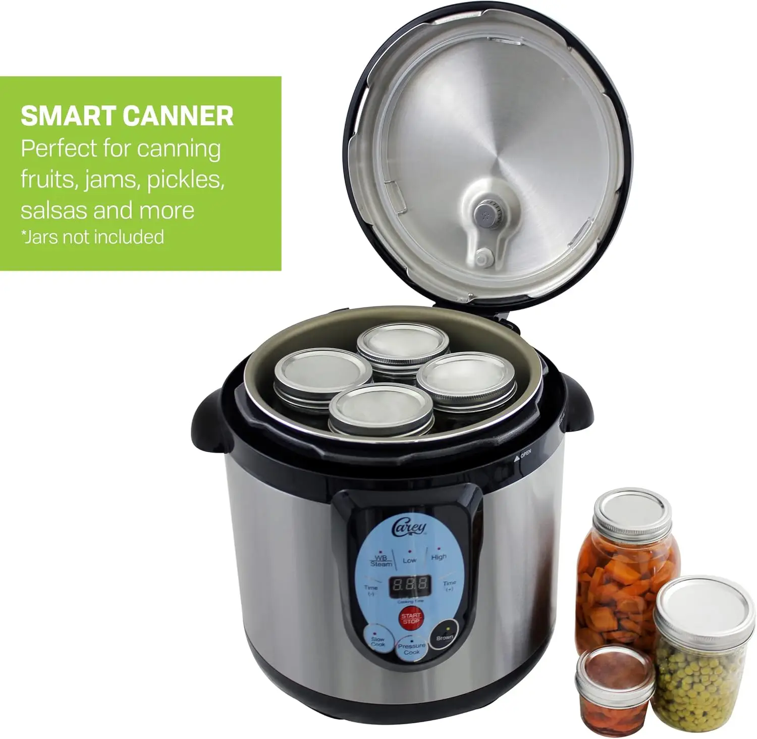 Smart Electric Pressure Cooker and Canner, Stainless Steel, 9.5 Qt