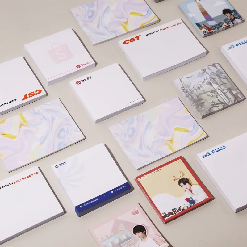 

30 шт., бесплатный индивидуальный блокнот с логотипом, указатель, липкий блокнот для заметок, подарок для школы/деловой