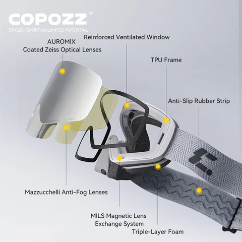 COPOZZ Зимние лыжные очки COPOZZ