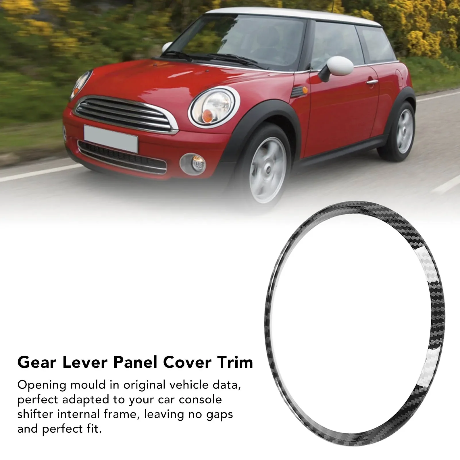 カーボンファイバーカーギア,デコレーションパネル,ミニコパーr54r56 clubman r55およびMappler60用カバーアクセサリー