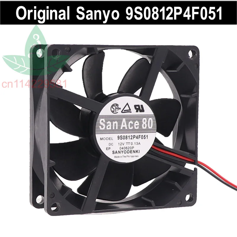 New Cooling Fan For Sanyo SAN ACE 8cm 8025 12V 0.13A 9S0812P4F051 PWM Mute Chassis Fan