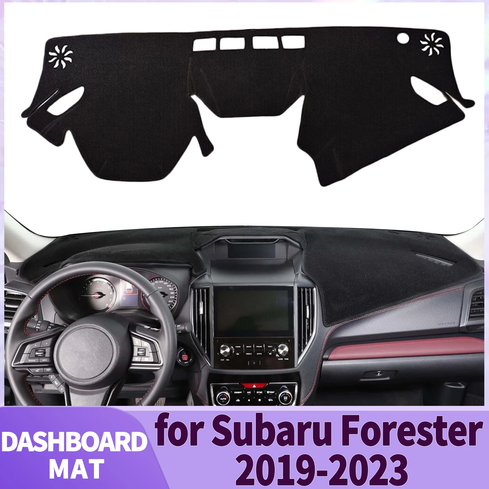 

fit for Subaru Forester 2019-2023 Car Accessories Dashmat Dashboard Cover Pad DashMat Sunshade Protective Carpet Leather