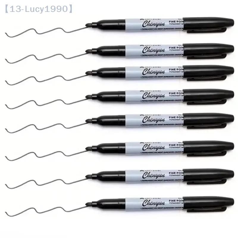 

1Set Black Permanent Marker Pens, Fine Tip, Waterproof, Quick Drying Outlining Drawing Pen Marker Pen