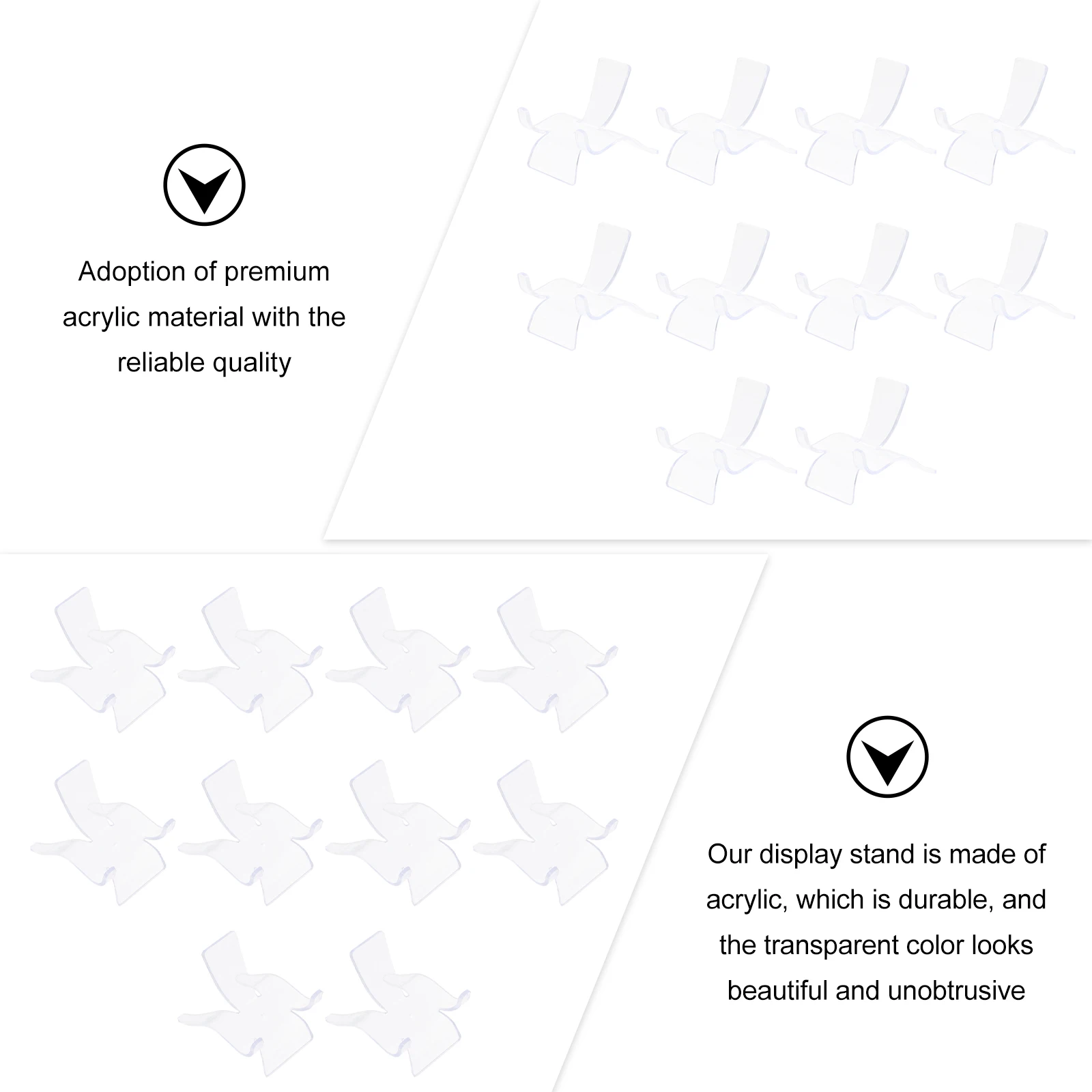 

10 Pcs Crystal Pendant Display Stand Fine Craftsmanship Rack Mineral Holder Jewelry Base Acrylic Decorative Specimen