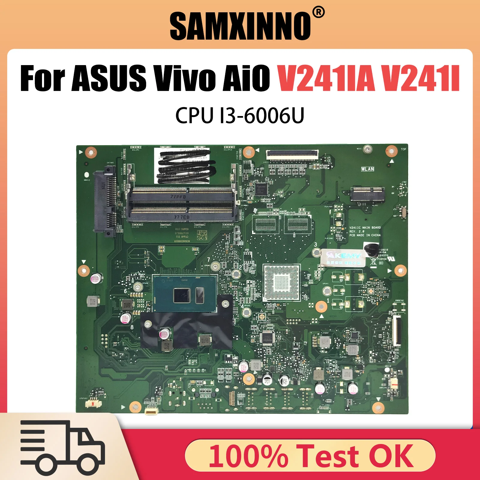 V241I Mainboard For ASUS Vivo AiO V241IA All-in-one Laptop Motherboard With I3-6006U CPU