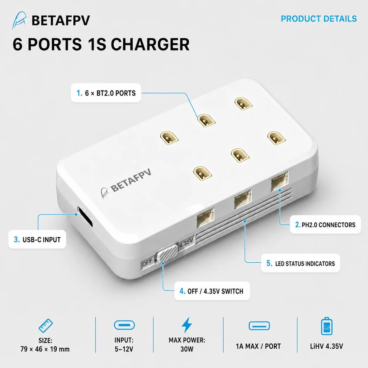 Carregador de Bateria BETAFPV  - Drone Battery Balance Charger avaliação e preço