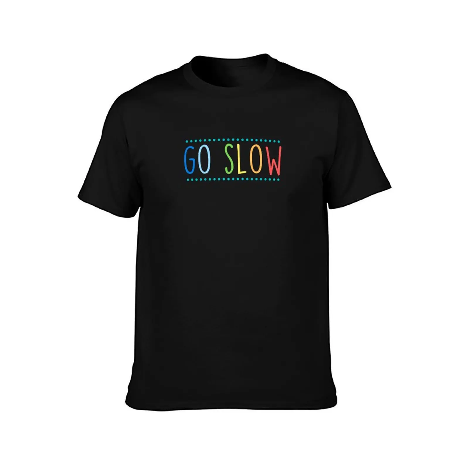 Go Slow Caye Caulker Belize T-Shirt Large Size Basic Casual T-Shirt