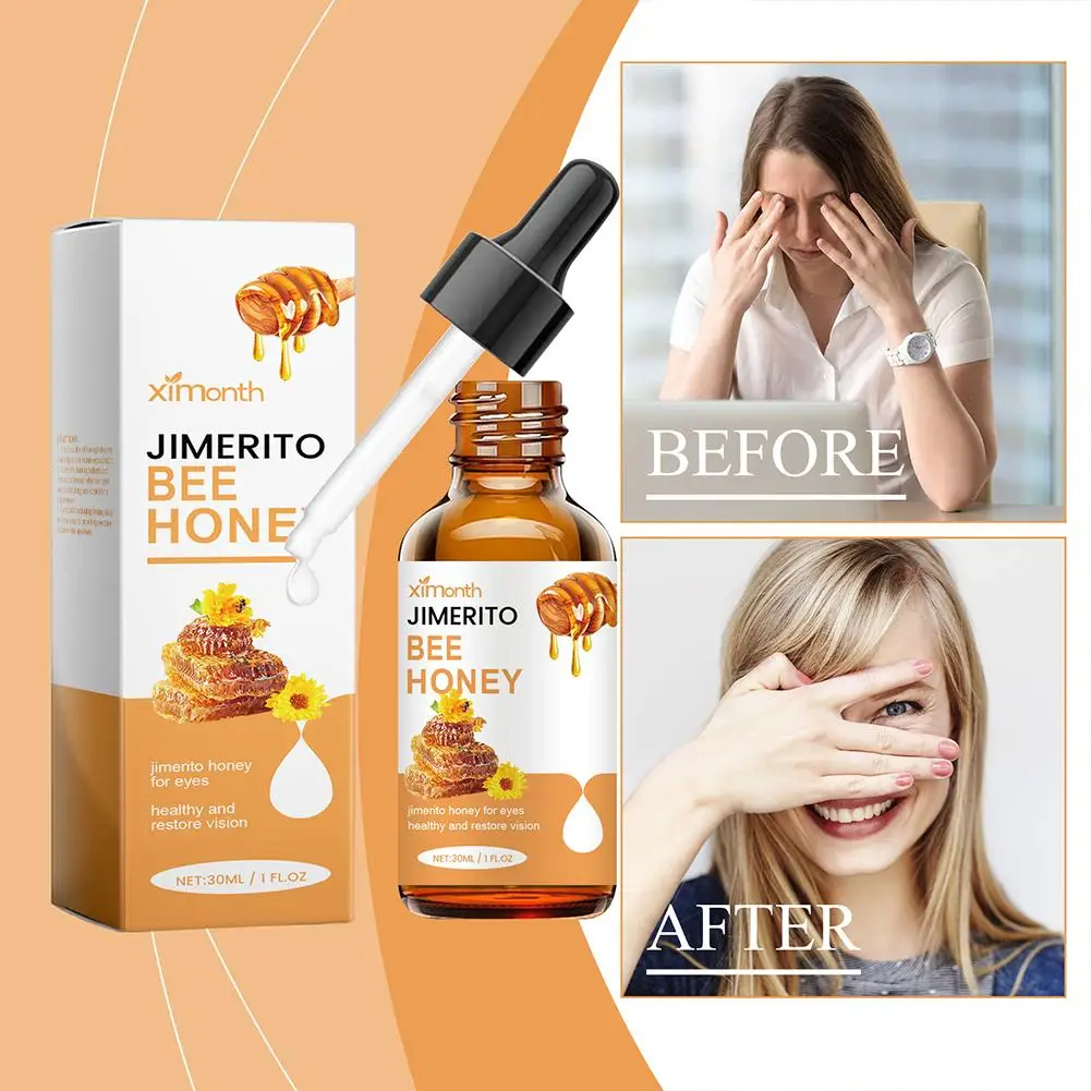 30ml Honey Eye Drops Relieves Eyes Discomfort Blurred Eyes Sore Eye Care Itchy Relax Dry Swelling Massage Clean