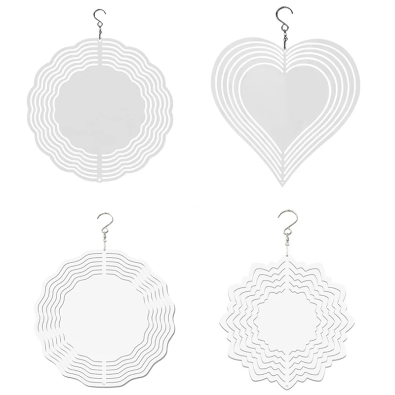 

AU05 -Christmas Wind Power White Coated Aluminum Plate Double-Sided Printing Heat Transfer Wind Chime Turntable