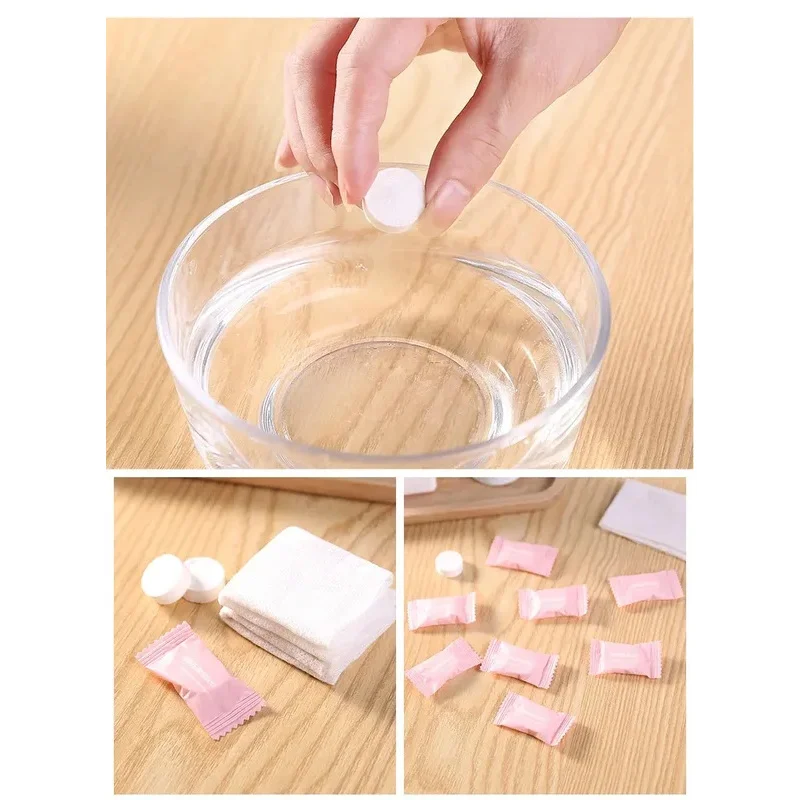 10-500Pcs Mini Compressed Towel Disposable Capsules Towel Magic Face Care Tablet Outdoor Travel Cloth Wipes Paper Tissue Mask view 5