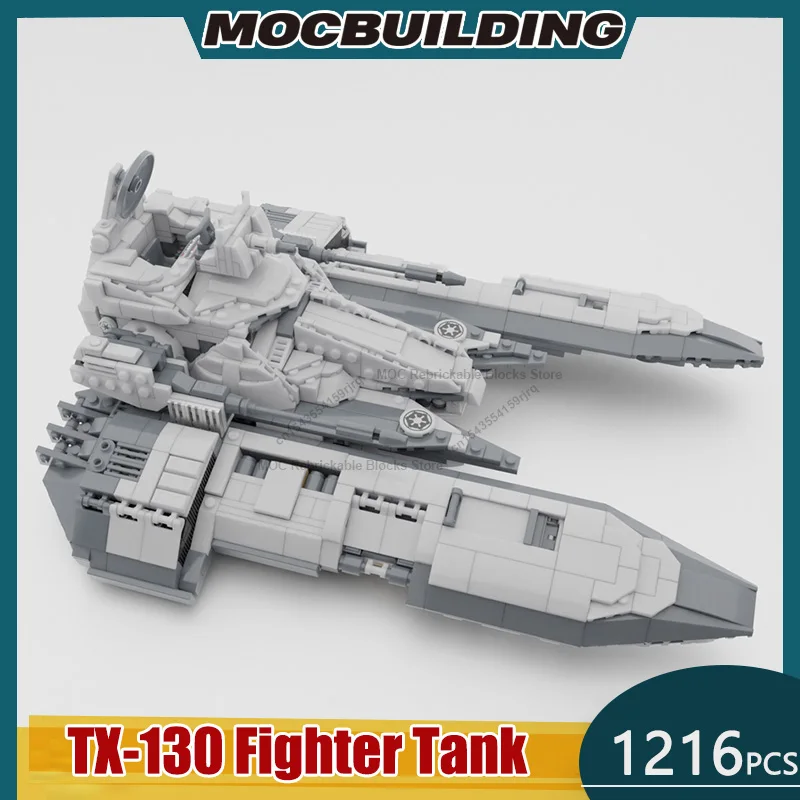 MOC Building Blocks Imperial TX-130 Fighter Tank Model DIY Assemble Bricks Stacking Collection Display Xmas Toys Gifts 1216PCS
