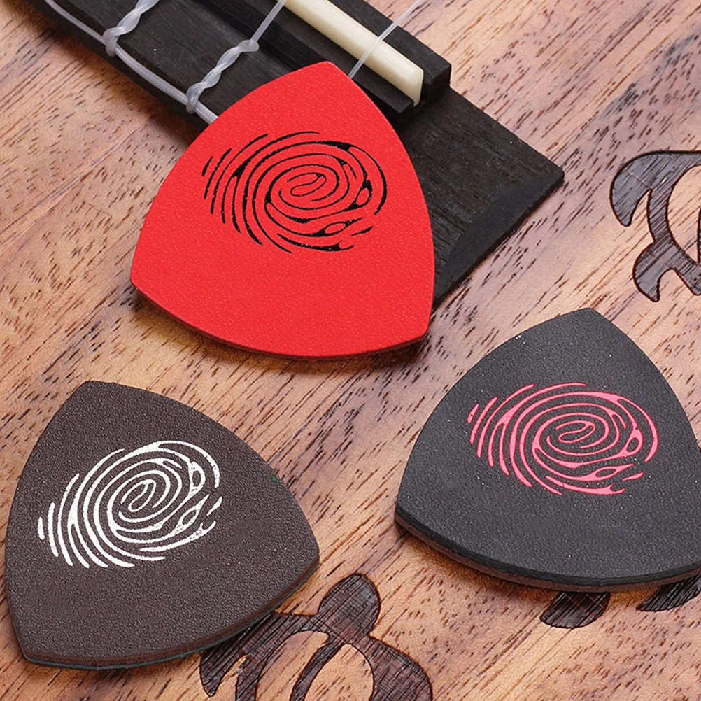

3 Pcs Musical Instrument Picks Dad Ukulele Soft Thin Skin Guitar Finger