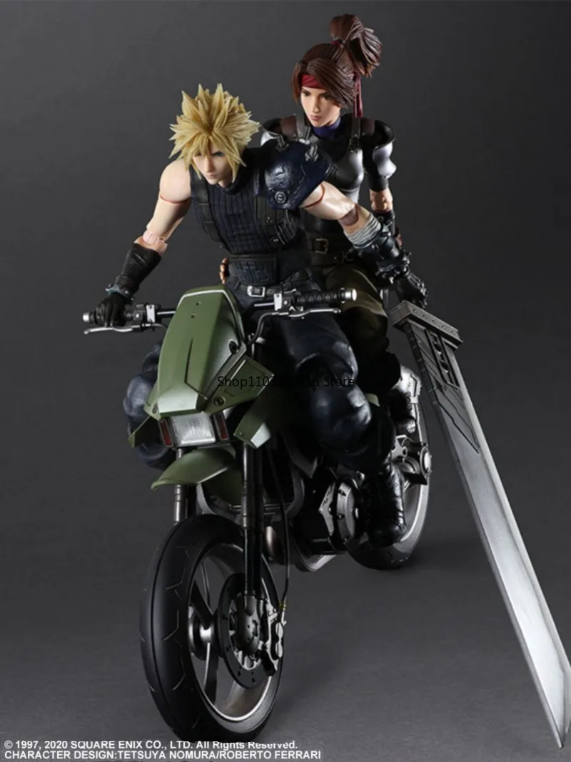 Original SQUARE ENIX PLAY ARTS Final Fantasy VII Cloud Strife Jessie Rasberry Locomotive Action Figure Model HobbiesCollectibles