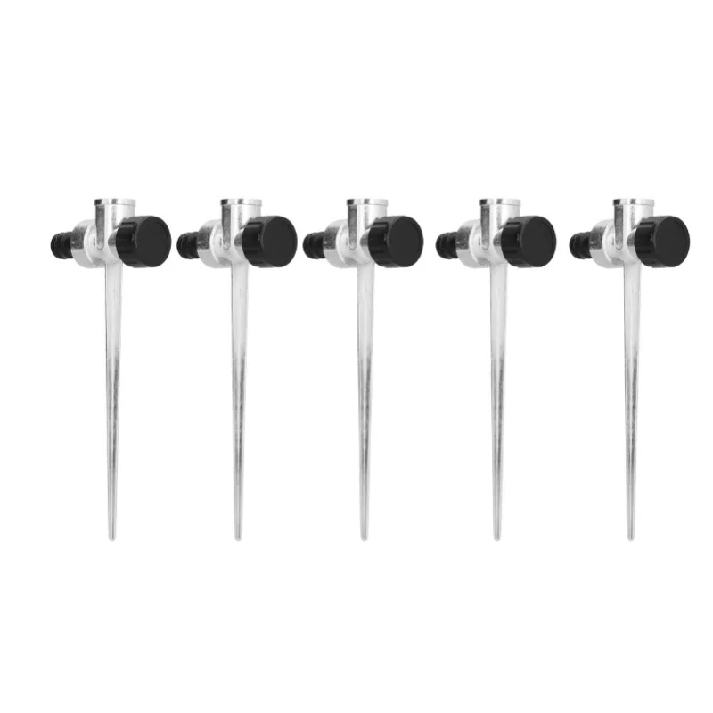 

Lawn Sprinkler Spike 5PCS 1/2inch Female Thread Side External Thread Interface Metal Lawn Watering Sprinkler Connector