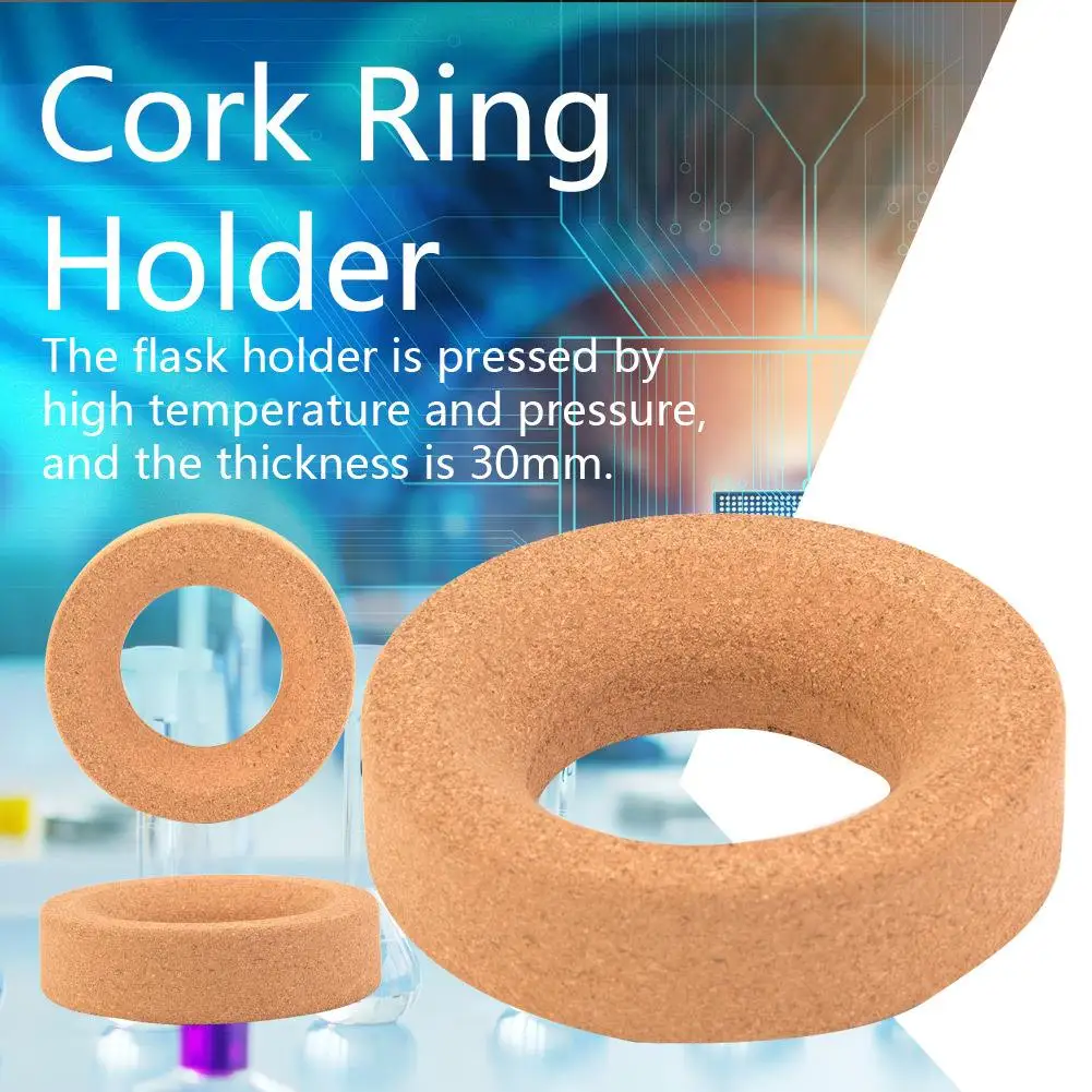 1PC Synthetic Cork Holder for round Bottom Laboratory Flask - 80/100/110/120/140/160mm Stand