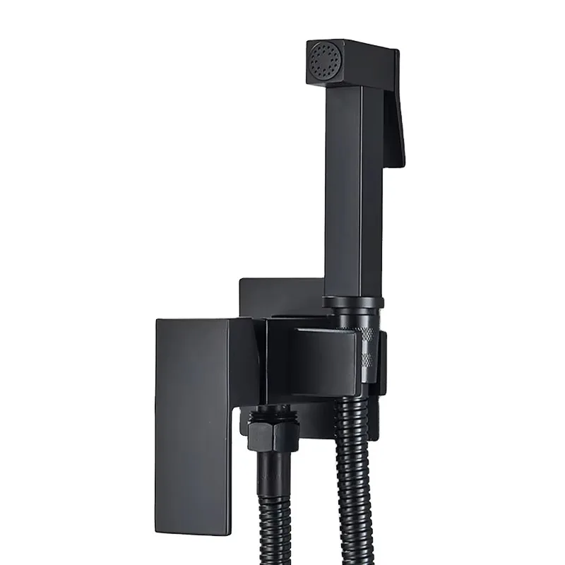 Modern style zinc alloy handheld bidet hot and cold faucet toilet sprayer hotel bathroom shower faucet