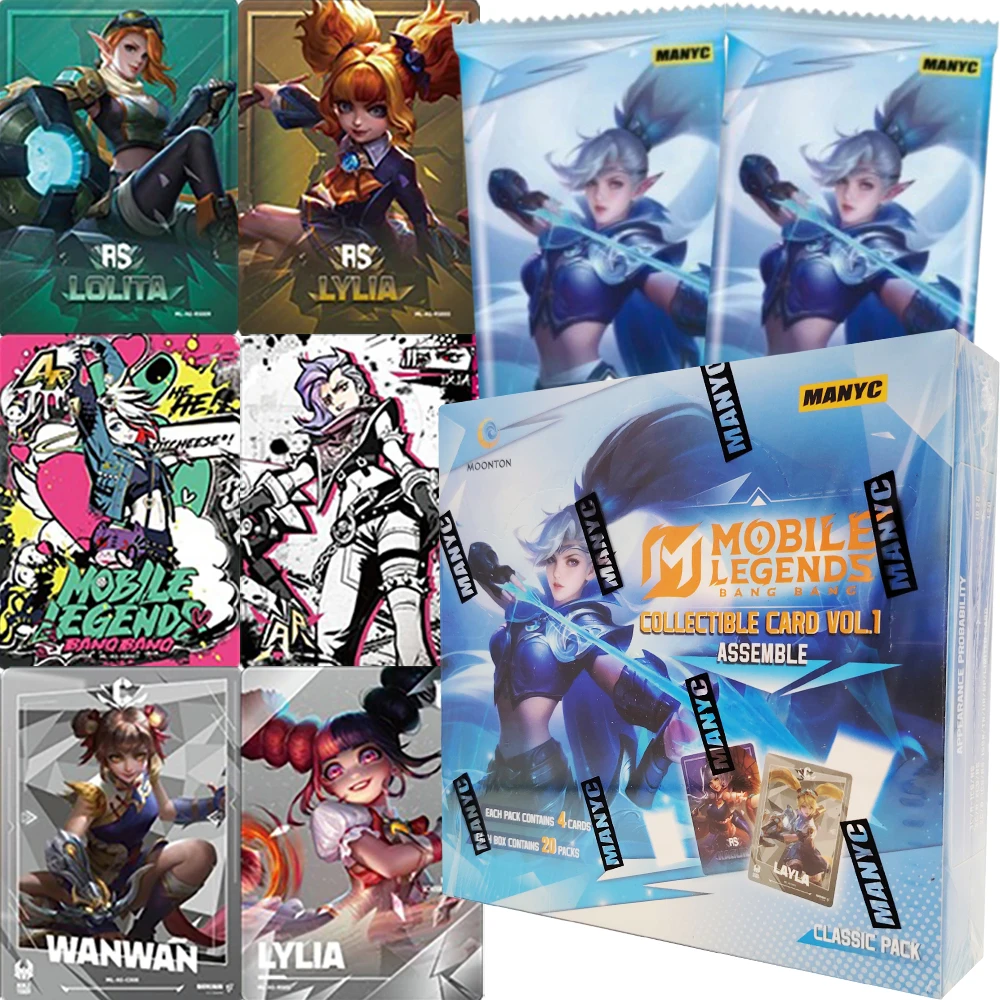 Mobile Legends: Bang Bang Collection English Language Cards for Kids MOBA Game Hero SSR SP UR Theme Handsome Skin Cards Toy Gift
