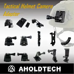 NVG Mount Connector CNC Aluminium Alloy Helmet Camera Adapter Quick Locking Multi-Directional Fixed Fish Bone Slide Rail Gopro