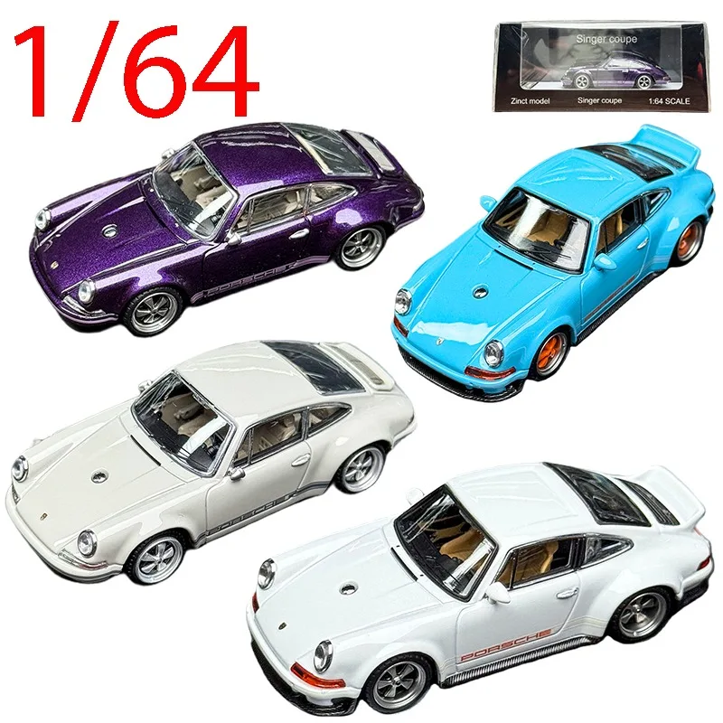 

Zincit литой под давлением масштаб 1/64 модель автомобиля из сплава Porsche Singer Coupe игровые транспортные средства Коллекционные игрушки для мальчиков в оригинальной коробке