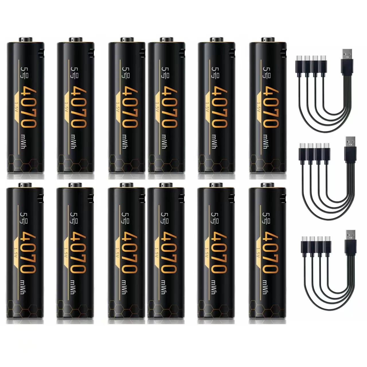 1.5 فولت AA بطارية قابلة للشحن 4070mWh USB نوع-c بطارية ليثيوم قابلة للشحن مصباح يدوي ميكروفون بطارية وحدة تحكم ألعاب اليد