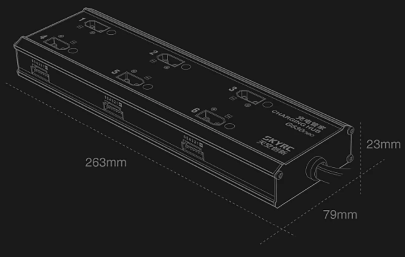 Novo skyrc g630neo 6 em 1 gerenciamento de carregamento lipo/lihv bateria 6s emparelhado pc1080neo carregador para acessórios drone agrícola