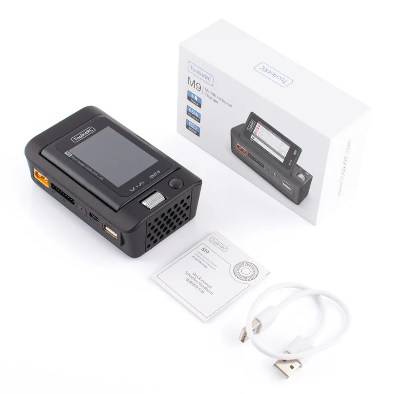 ToolkitRC M9 Lipo LiFe Battery Charger 600W 20A Smart USB Fast Charging with Audio Function for 1-8S RC Model Batteries thumbnail 6