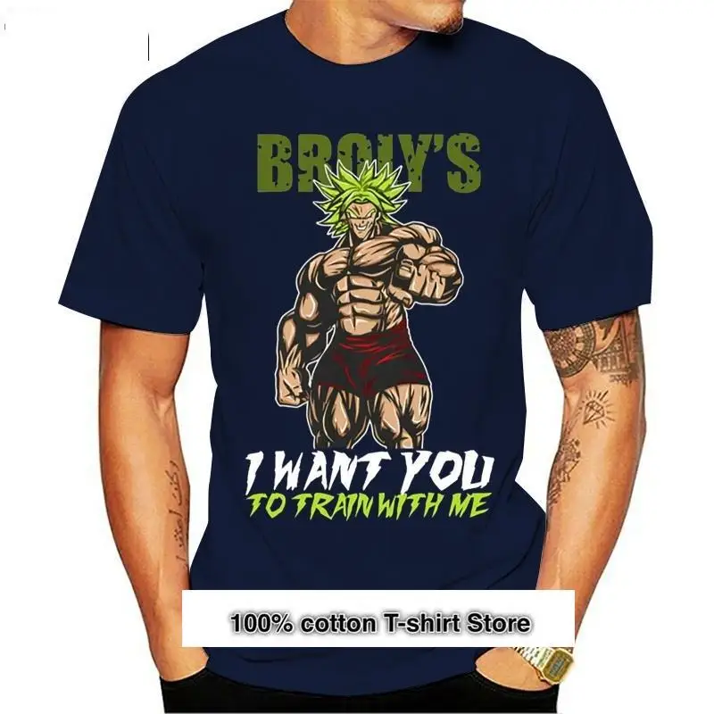 

Camiseta Broly Thank You To Train With Me para hombre, camisa de manga corta, S-3Xl, de gran tamaño