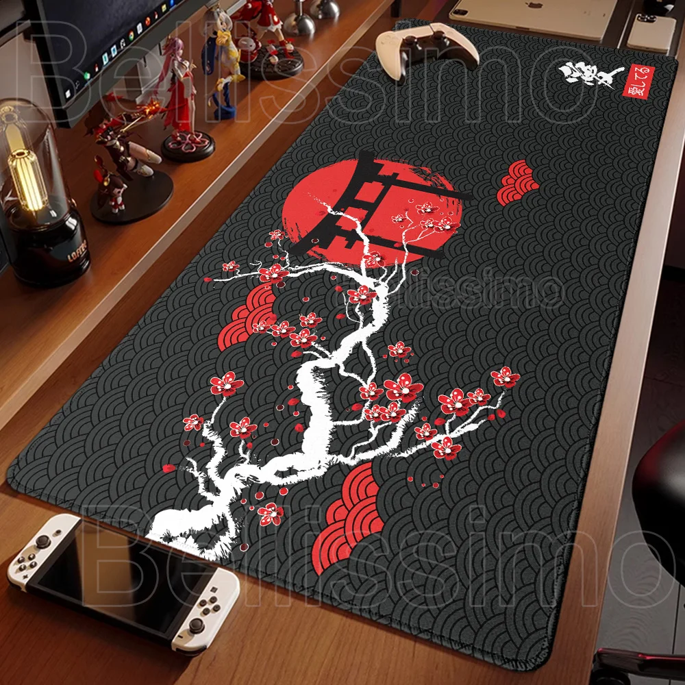 HD Pretty Sakura Gaming Mouse Pad Kawaii Desk Mat Large Office Carpet Accessories Cherry Blossom Mousepad PC Gamer Computer Mats