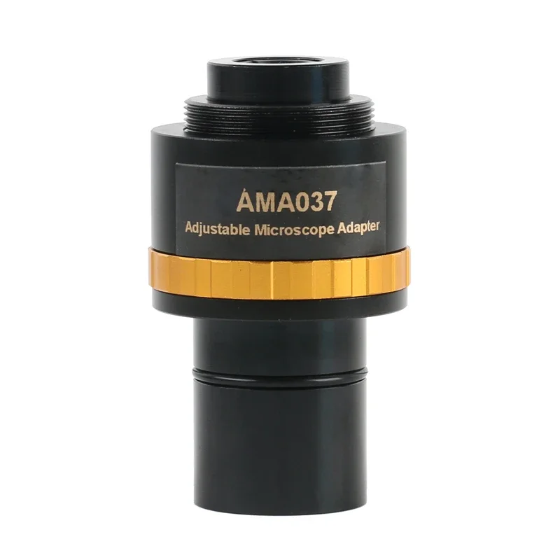 AMA037 050 075 100 Adjustabl Microscope Eyepiece Connector 23.2mm To C Mount Adapter Lens For Stereo Microscope Video Camera