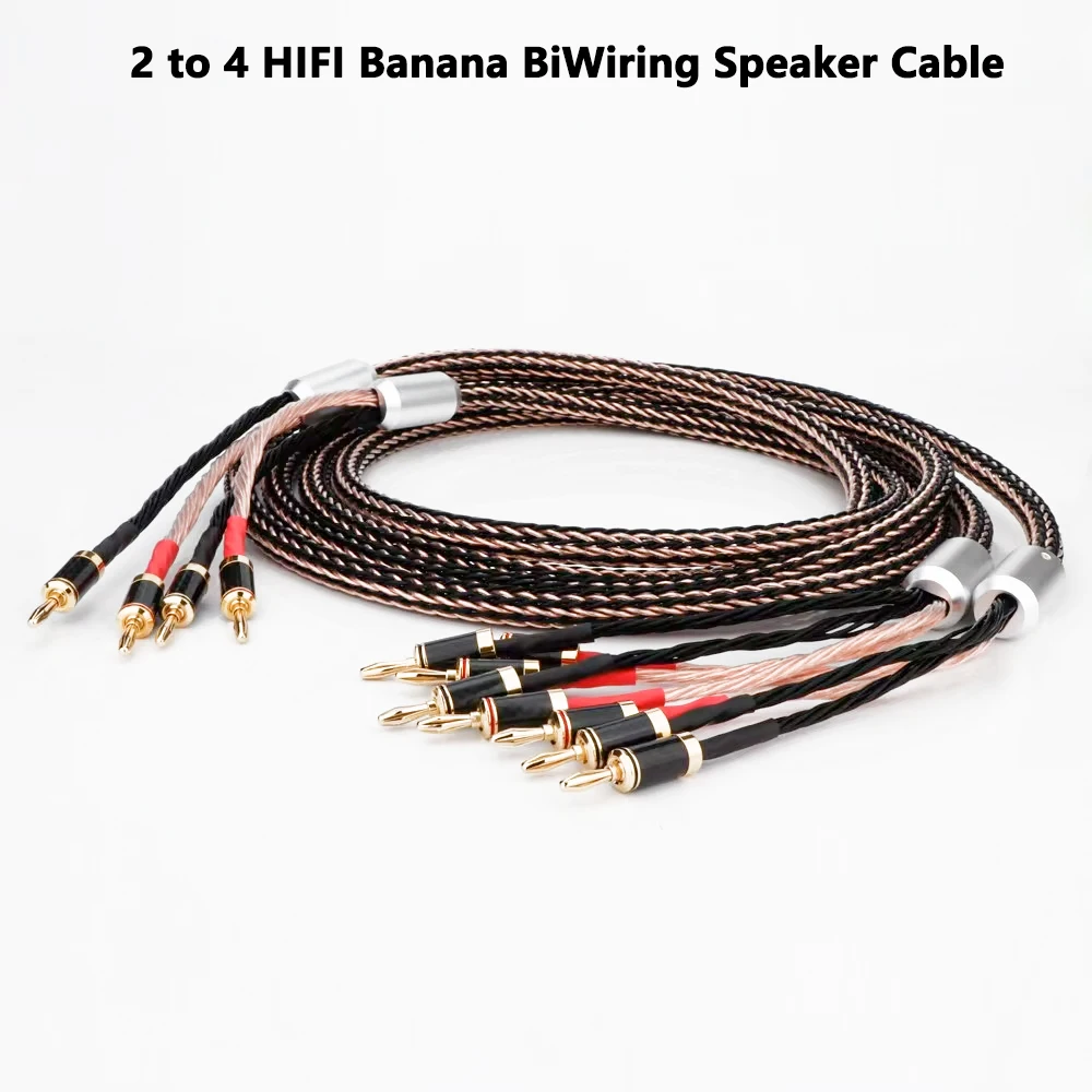 

Preffair 2–4 HIFI Banana BiWiring акустический кабель HIFI 24-жильные аудиокабели 7N OCC