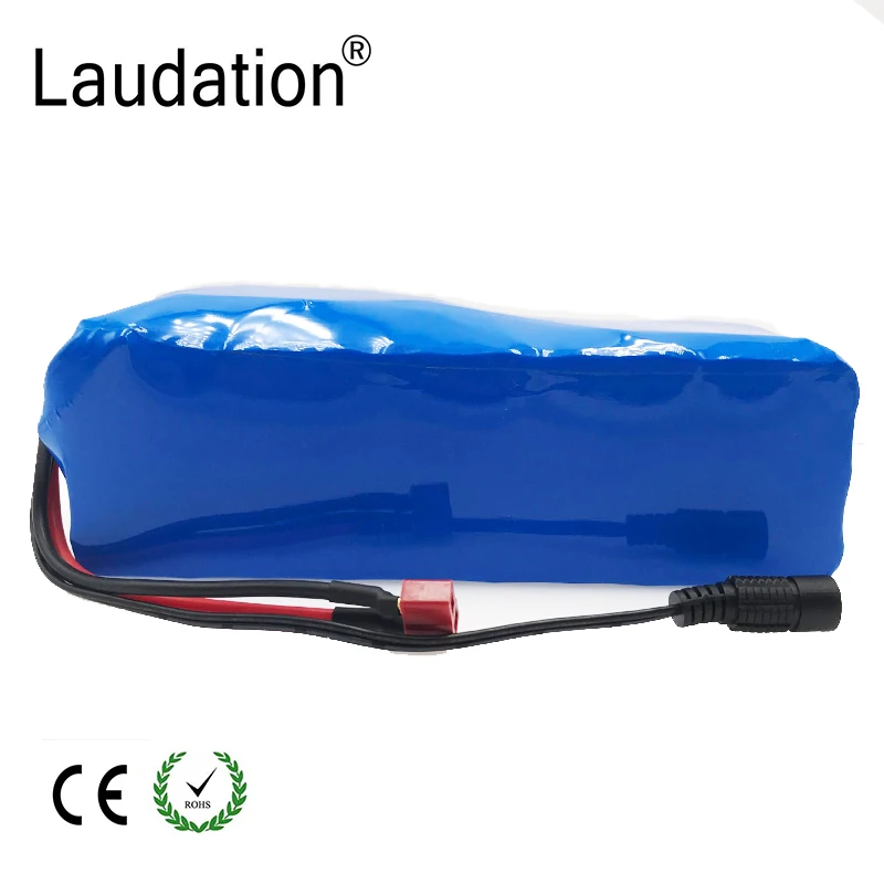 Batteria agli ioni di litio Laudation 36V 10Ah per bicicletta elettrica 42V 350W 500W motore o Scooter per moto con 15A BMS ad alta potenza 10S3P
