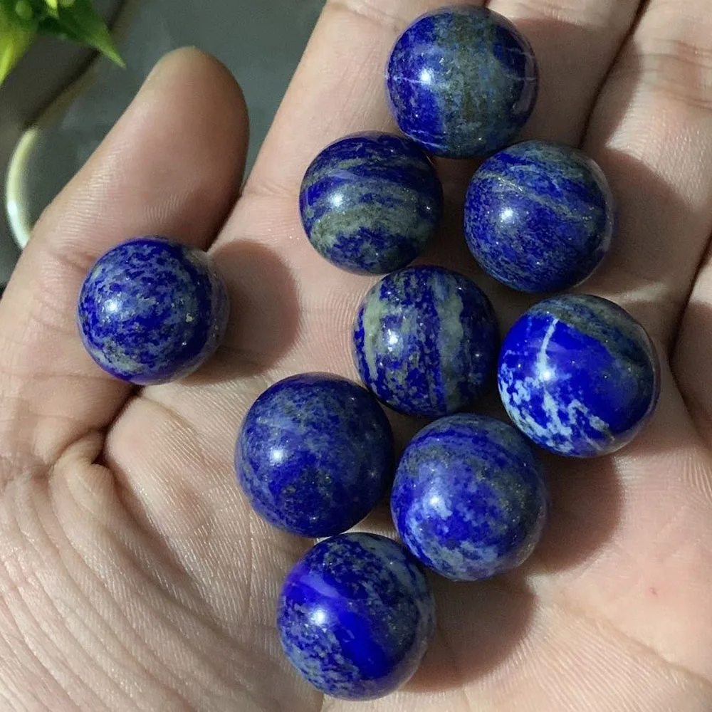 20mm Natural Lapis Lazuli Crystal Sphere Polished Healing Stone Ball Chakra Energy Mineral Collection Fengshui Home Decor