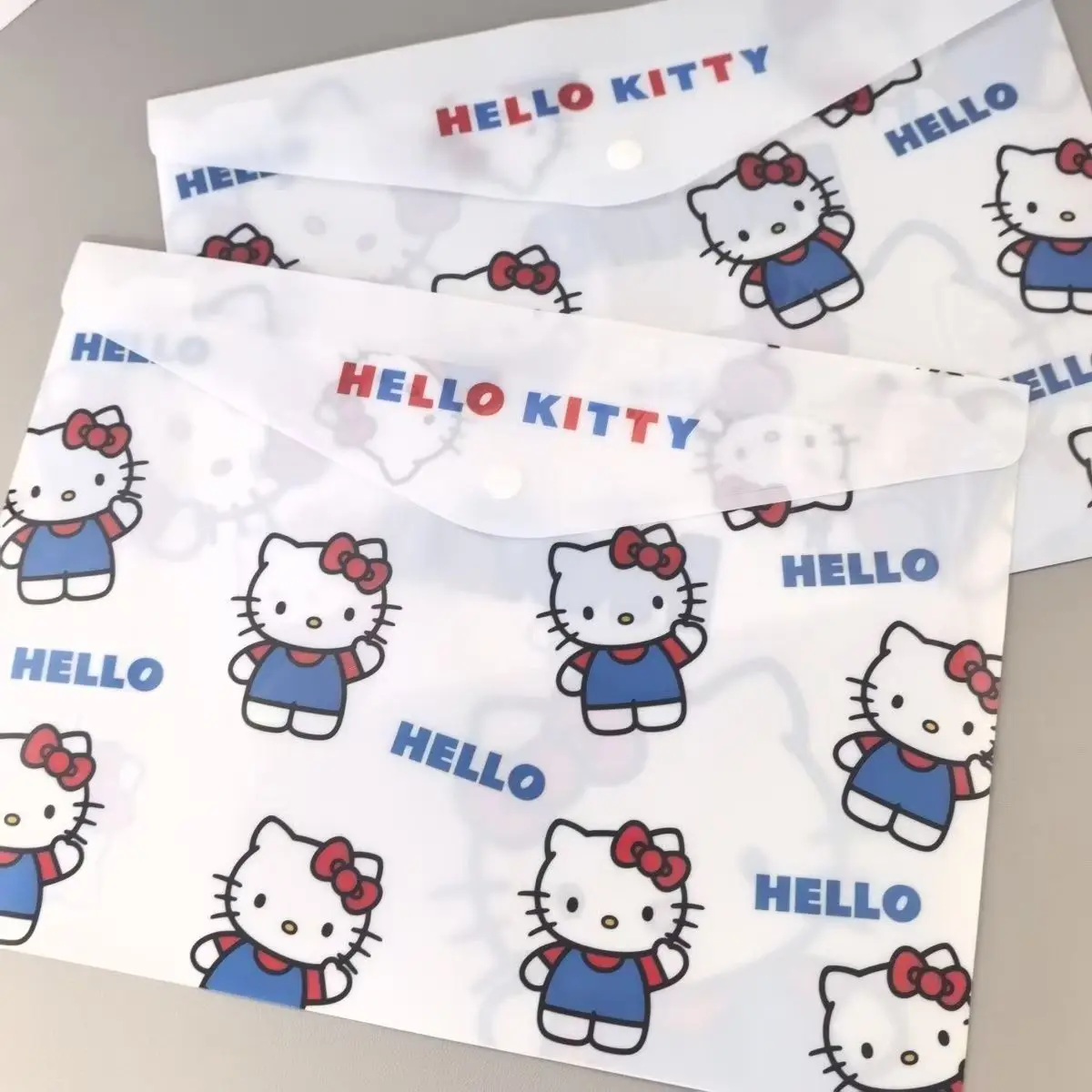 

Папка для документов Hello Kitty A4, стильная, водонепроницаемая, с мультяшным рисунком, для студентов, для хранения бумаг, офисный органайзер для файлов