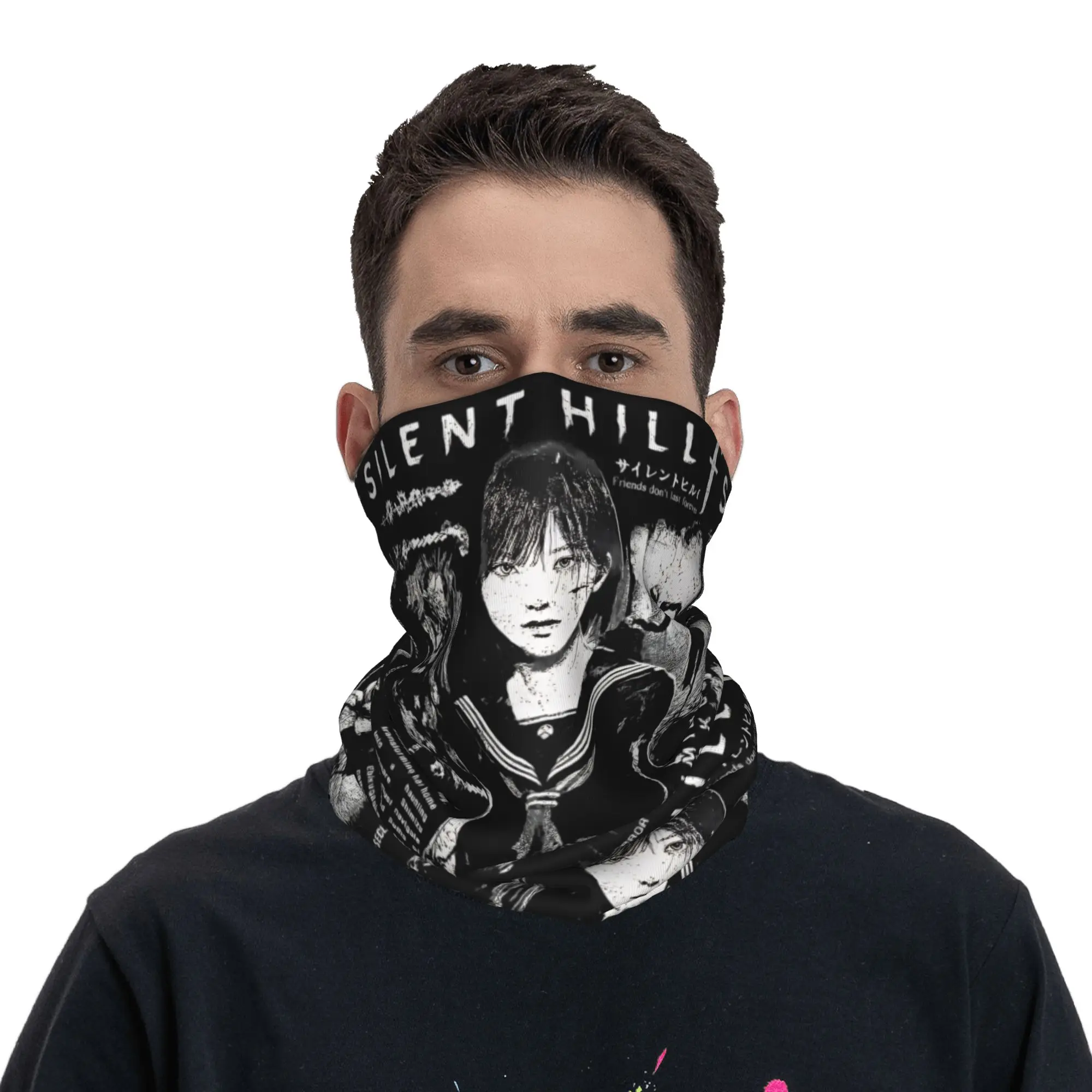 Hinako Shimizu Silent Hill f Gaming Bandana Neck Cover Printed  Wrap Scarf Warm Headband Running for Men Women Adult Washable