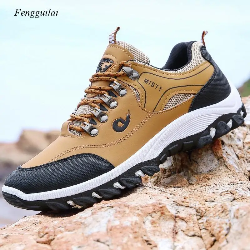 Fall Wearable All-Match Street Trendy Running Non-Slip Outdoor Men'S Shoes Leisure Hiking Mountaineering Travel Sneakers Men