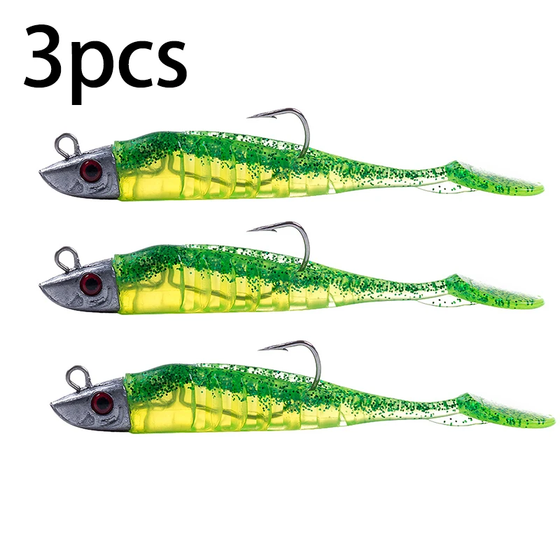 HENGJIA Jigging-Kopf, weicher Silikon-Köder, Wobbler, 9 cm, 15 g, 11 cm, 25 g, Meeresangeln, weiche Köder, Swimbait, Peche für Bass, Hecht, Leurre