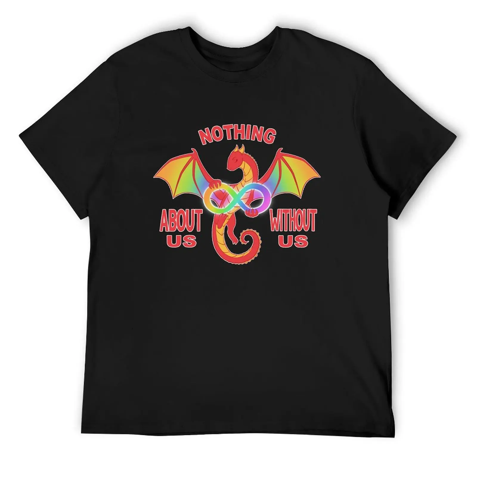 

Autistic Dragon - Nothing About Us Without Us T-Shirt rapper graphic tees Clothing mens graphic t-shirts hip hop