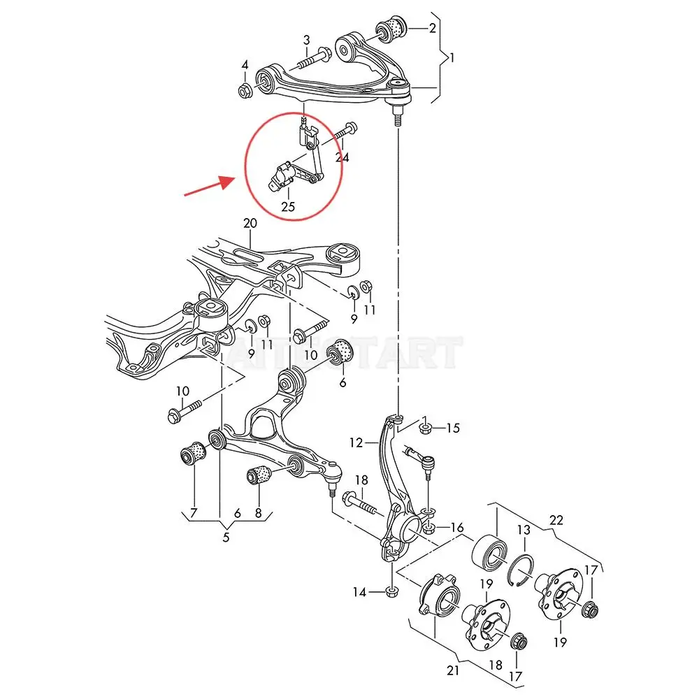 2pcs Front Left+Right Height Level Sensor For Porsche Cayenne 958 2011-2018 7P0616213 95834107500 7P0616214 95834107600, 4-Pins
