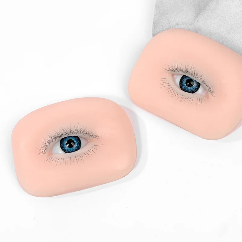 5D Wimpern Praxis Auge Modell Silikon Soft-Touch Simulation Doppel Schicht Wimpern Training Make-Up-Tool