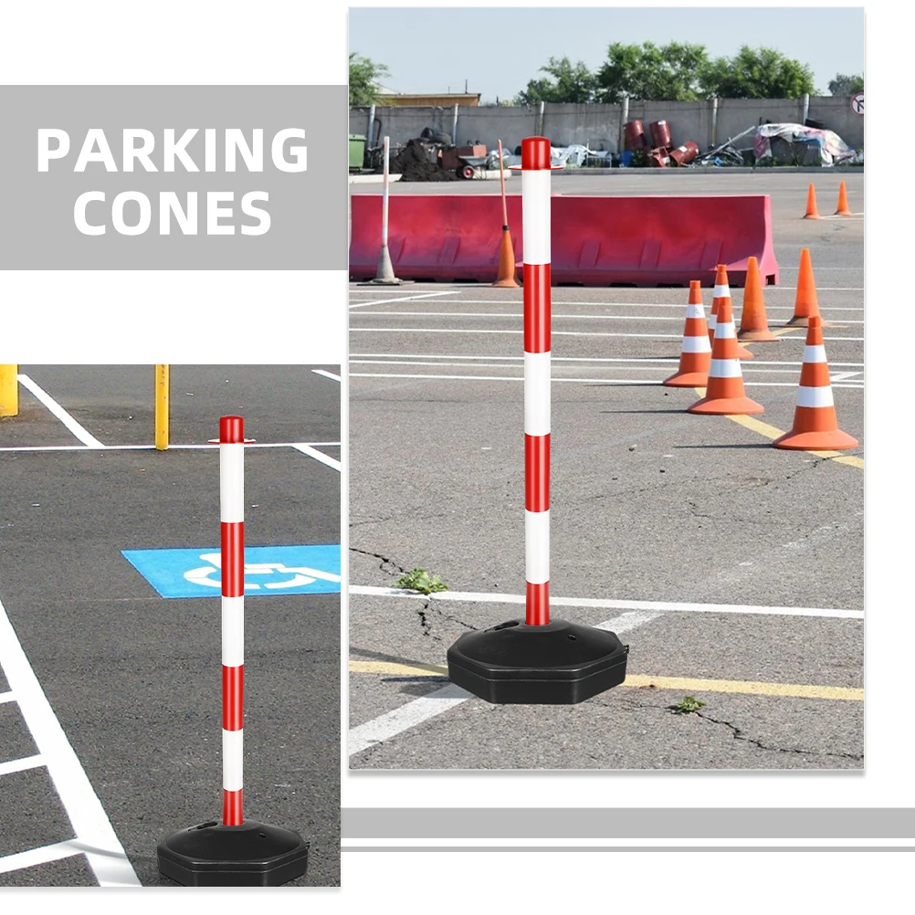 

2Pcs Traffic Delineator Post Yellow Barrier Anti Collision Column Water Fillable Base Road Marking Poles Driving Cones