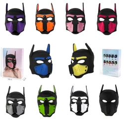 Nuovi accessori Sexy maschera per cani cucciolo Cosplay costumi esotici maschera per cappuccio a testa intera in gomma imbottita per coppie giochi di ruolo animali