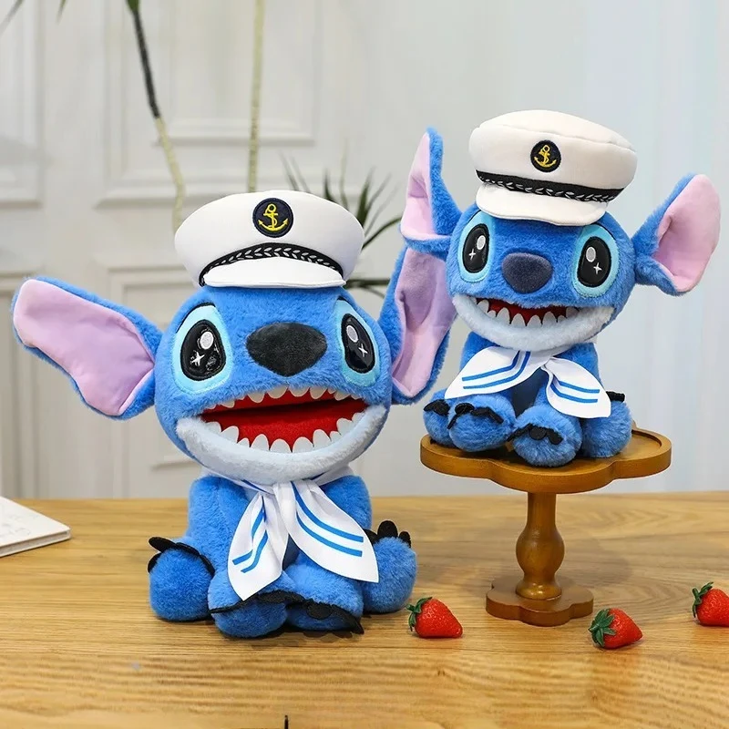 2025 Hot New Arrivals 30cm 25cm Explosive Navy Stitch Doll Big Teeth Stitch Plush Toy Star Baby Series Doll Gift