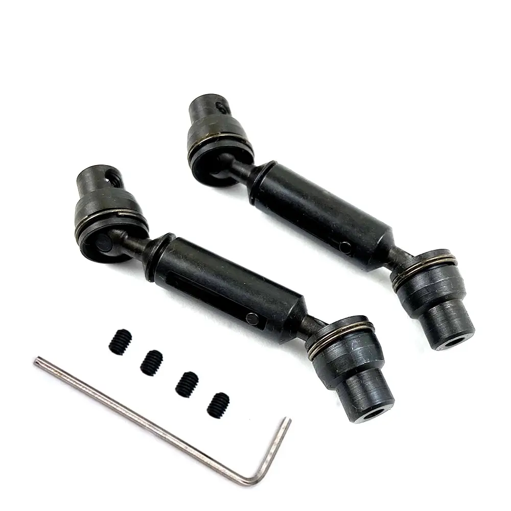 Arbre de transmission avant et arrière en métal pour camion Henglong WPL Ural, pièces de rechange pour voiture RC, B36, B16, C14, C24, B24, MN, D90, MN99S, 2 pièces