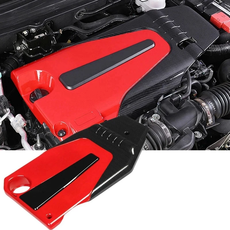 Car Engine Cover Bonnet Hood ABS Carbon Fiber Style Fit For Honda Civic Accord 10Th 2016-2018