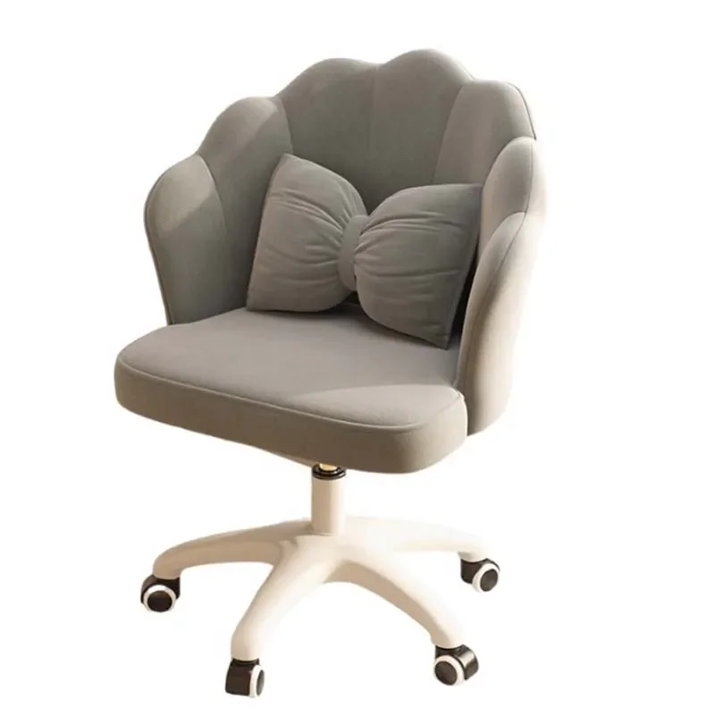Supporto per sedia da ufficio con braccioli in velluto, girevole, pigra, comoda sedia per computer, design carino e moderno, mobili da salone Sillas De Oficina
