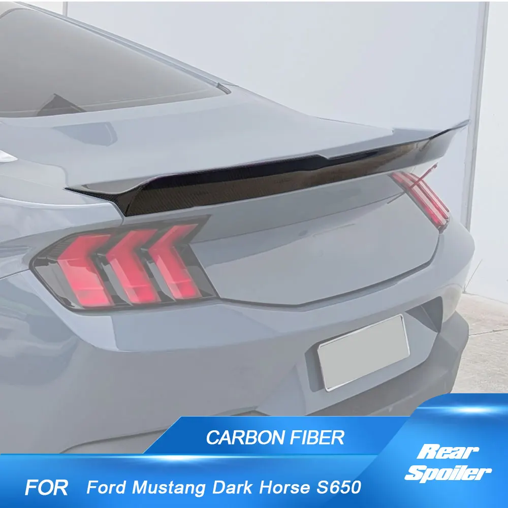 

Carbon Fiber Car Trunk Racing Spoiler For Ford Mustang Dark Horse GT 2024 Car Rear Trunk Boot Wing Lip Exterior Body Kits