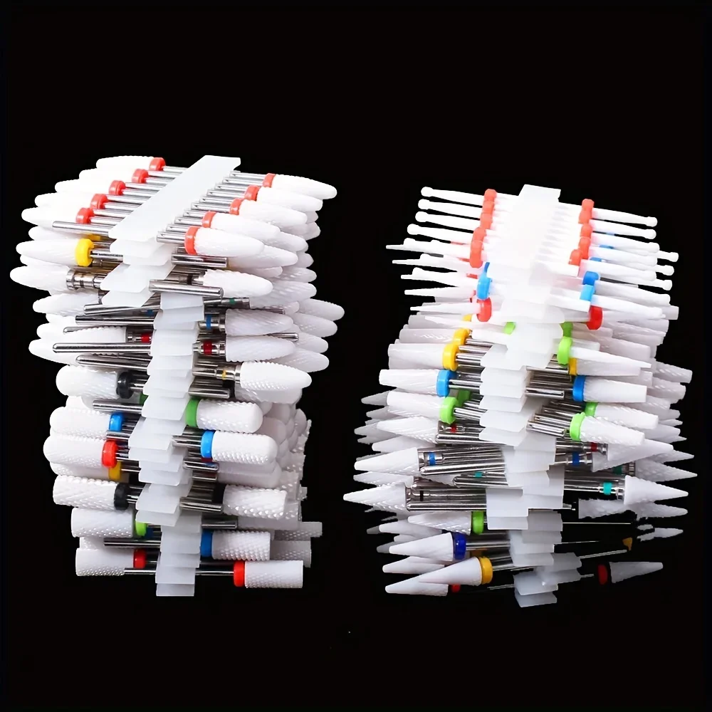 

Набор керамических сверл для ногтей, 10 шт., электрическая фреза для маникюра и педикюра, для машины для полировки ногтей