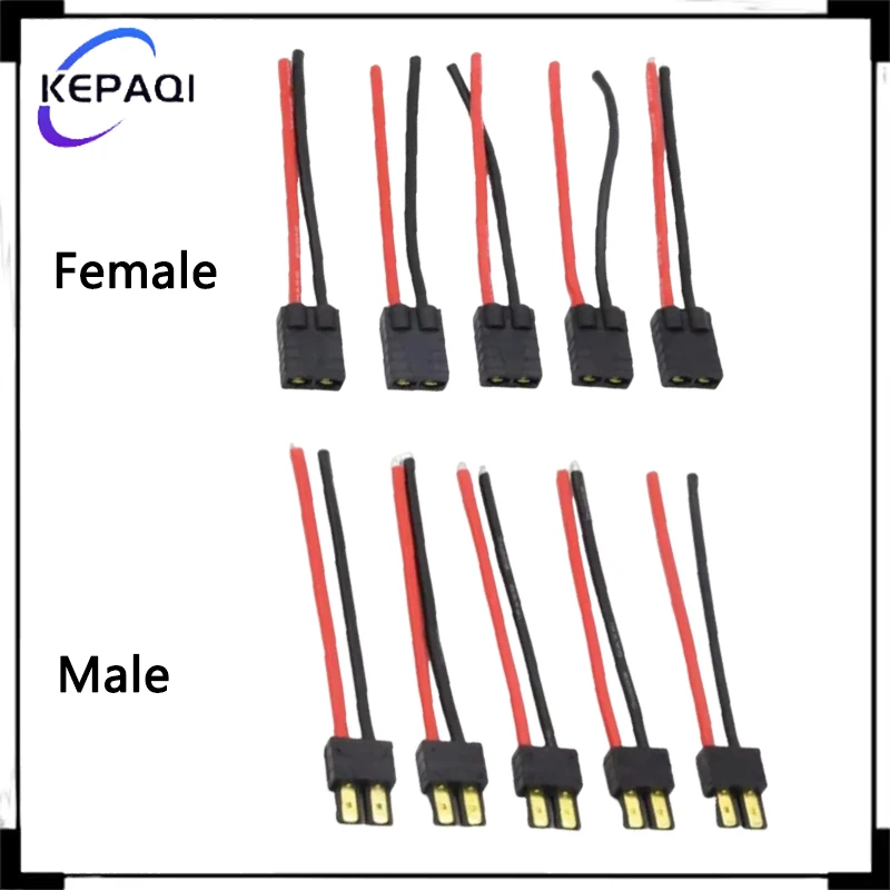 

5Pairs 10cm TRX Plug Male Female Connector Set Silicone Wire for RC Batteries Drones 16AWG Remote Control Toy Parts Accessories