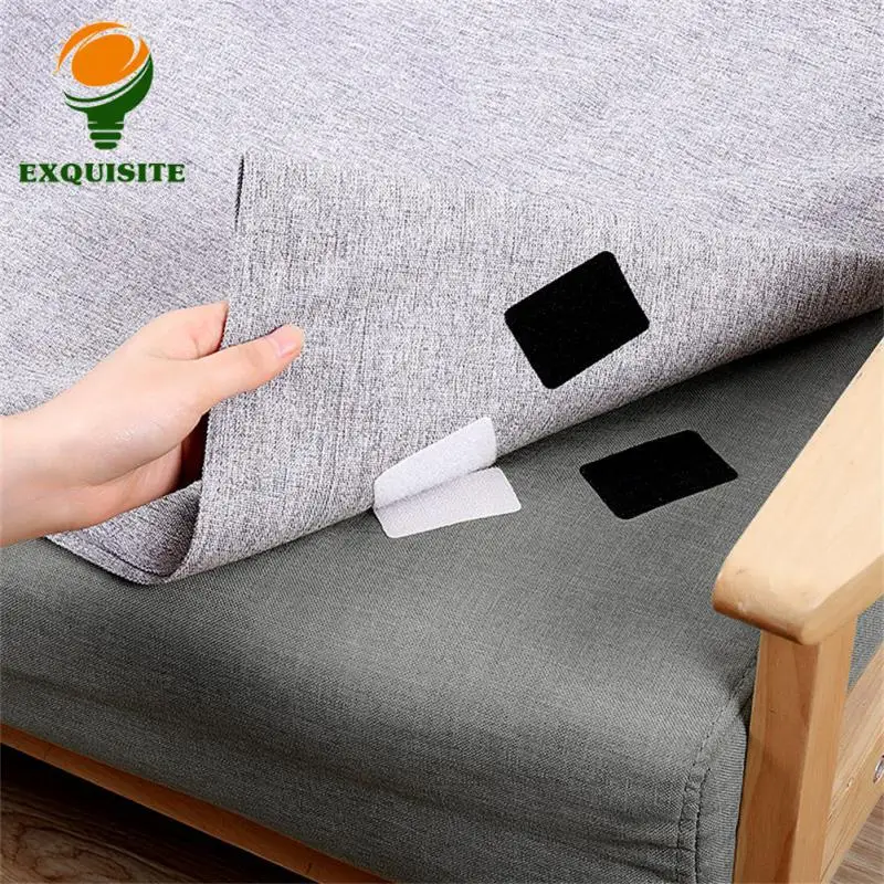 Self Adhesive Hook For Bed Sheet Sofa Mat Carpet Fastener Dots Stickers Reusable Houseware Hook And Loop Fastener Tape